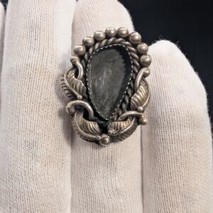 Marcus Chavez Navajo Sterling Silver Ring Setting - MISSING STONE - Repair/Craft